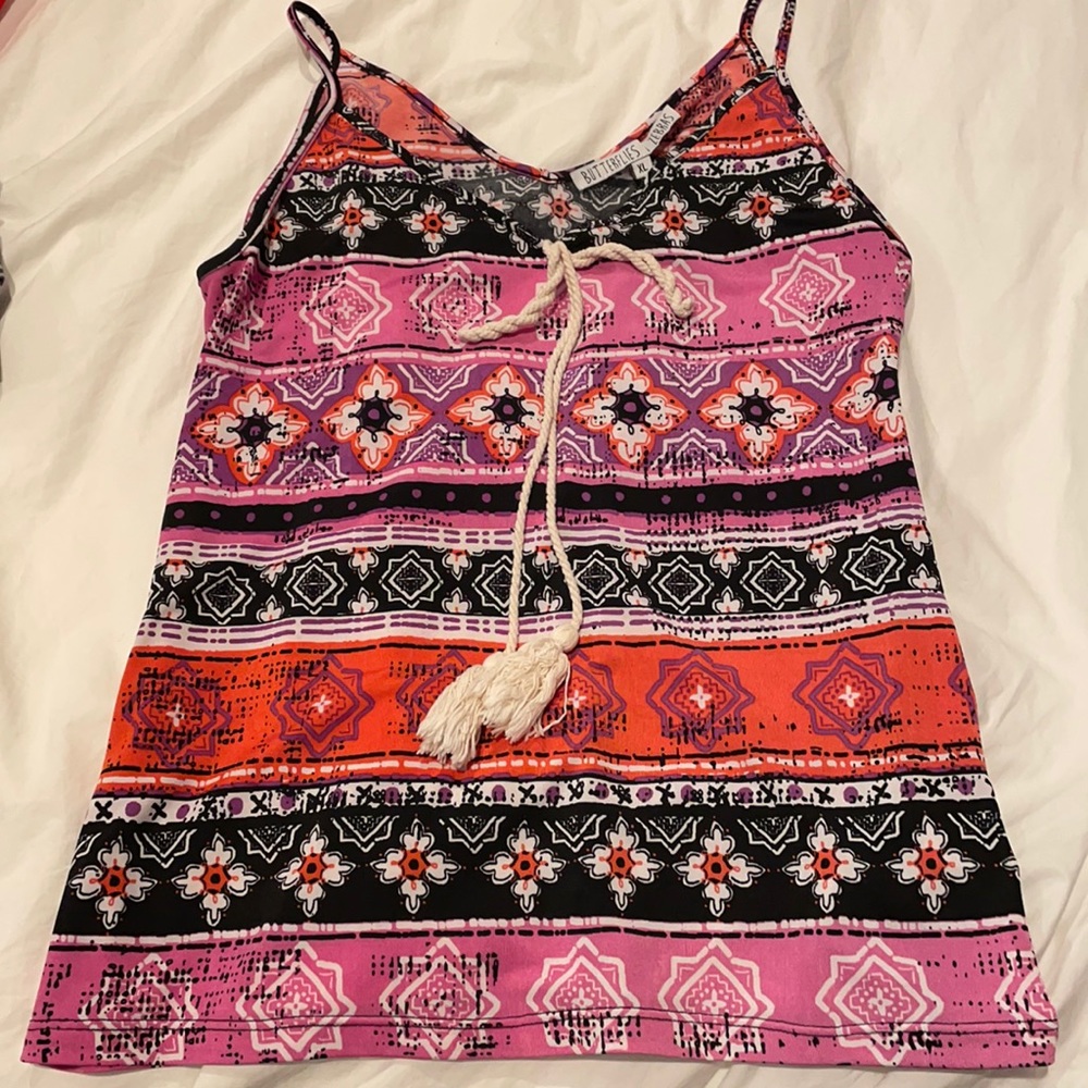 Girls printed tank